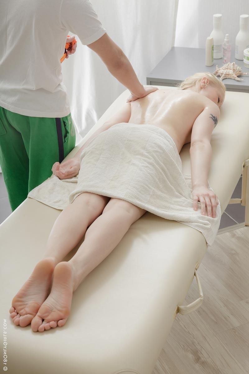 15P Petite blonde fucked after a massage