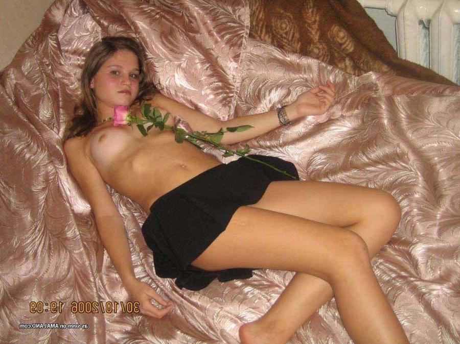 12P Foxy solo teen princess on a bed