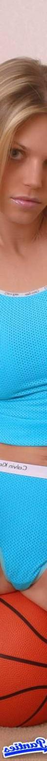 18P Ashley blue cotton thong and a basketball