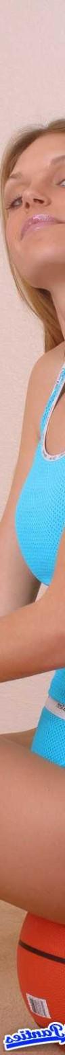 18P Ashley blue cotton thong and a basketball