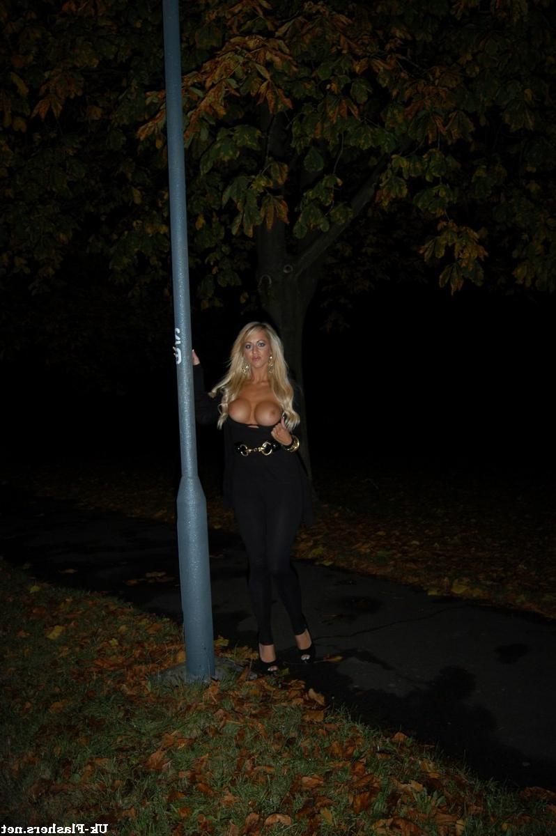16P Blonde pornstar flashing big tits in Bristol with Stephanie Knight in public nud