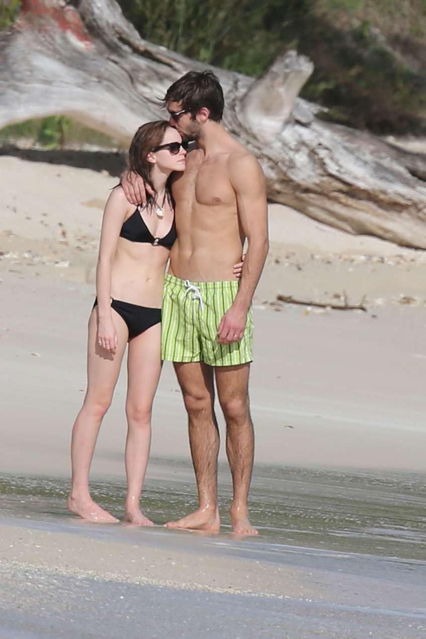16P Emma Watson cute in bikini being caught with boyfriend 