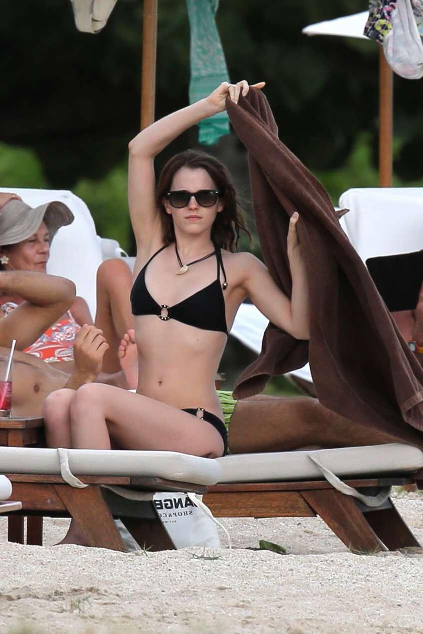 16P Emma Watson cute in bikini being caught with boyfriend 