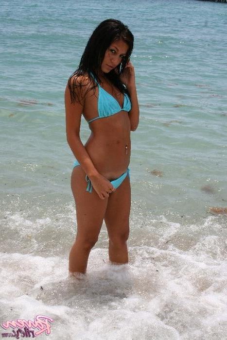 14P Raven Riley at the beach in her bikini