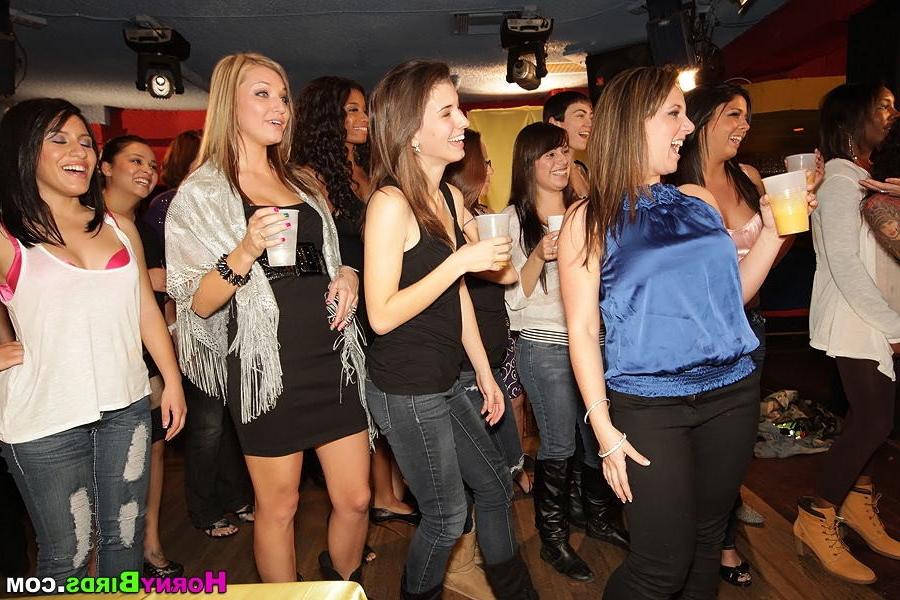 15P Drunk horny amateur girlfriends partying with big stripper cocks