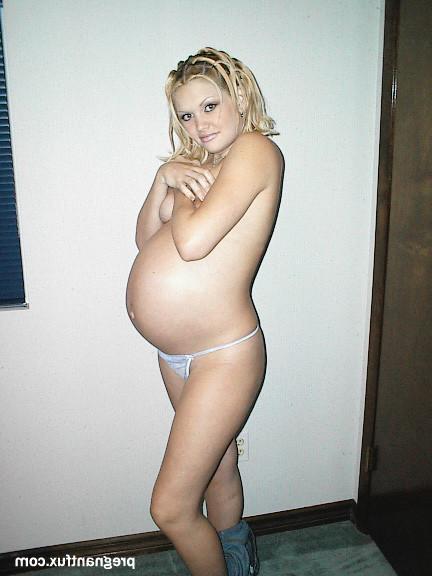 12P Sexy pregnant blonde playing with herself