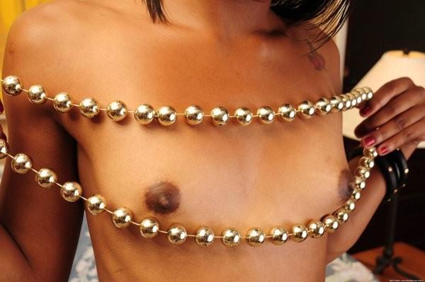 15P Valerie shows off her big juicy ebony pussy