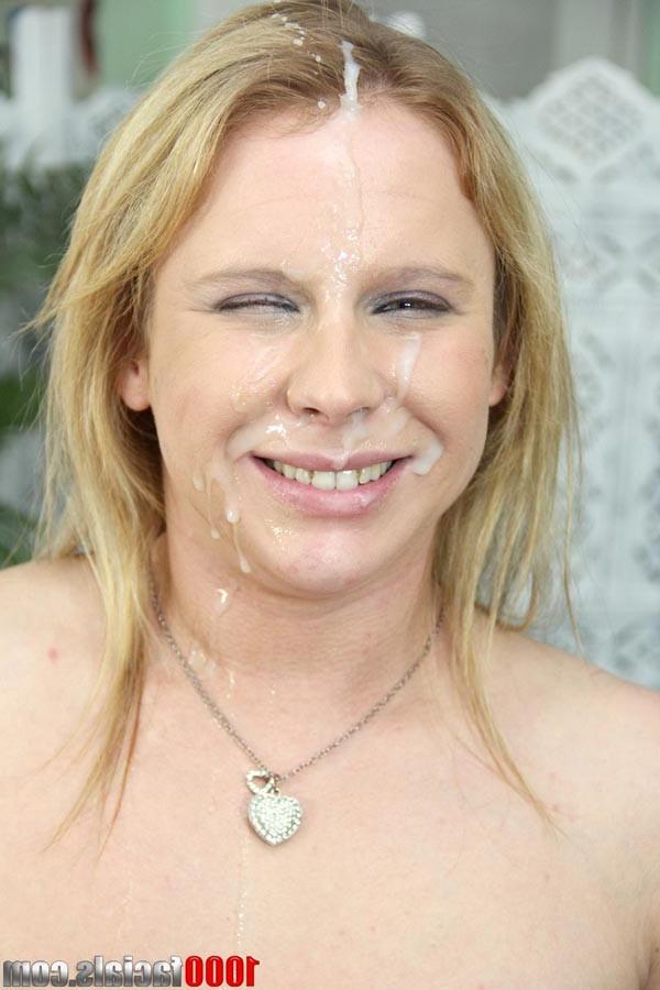 15P Blonde whore Aria Austin sucks cock and takes a messy facial