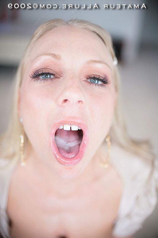 16P petite teen babe spreads pussy while sucking cock 