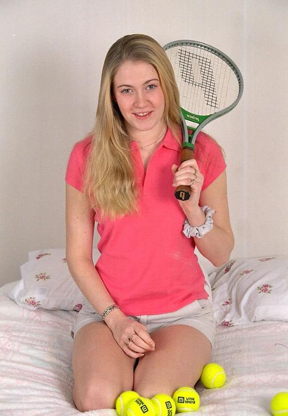 15P Sexy amateur tennis player posing