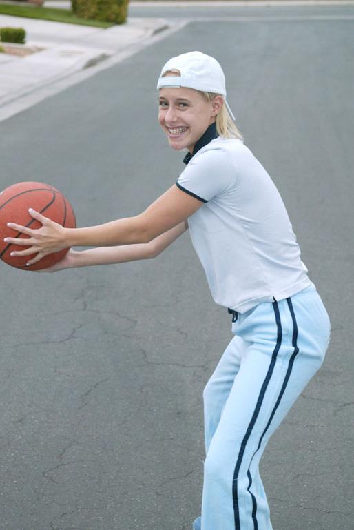 14P Sweet Amanda plays with a basketball