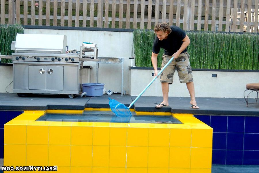 15P Check out dylan and these hot hot milfs take the pool guy to the room for a thre