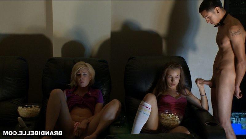 16P Brandi Belle inviting friends to a movie evening
