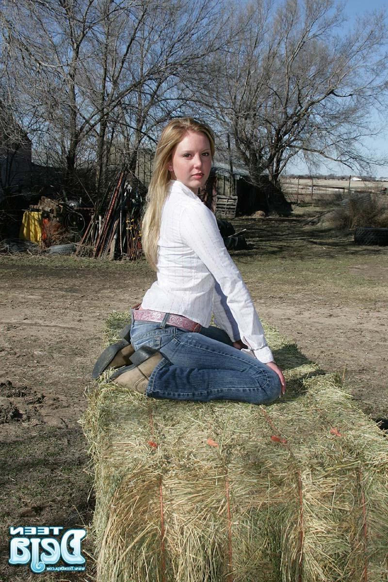 16P Teen with braces at a farm
