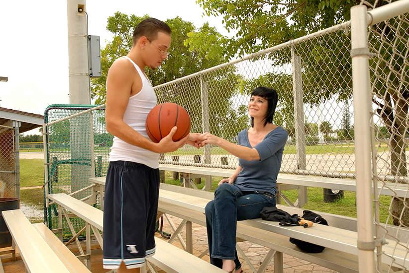 15P Horny milf fucking a young basketball player