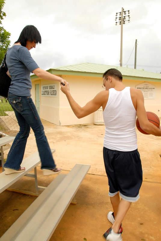 15P Horny milf fucking a young basketball player