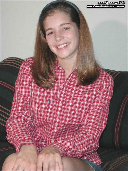 16P Brunette teen next door slowly strips to her bra and panties