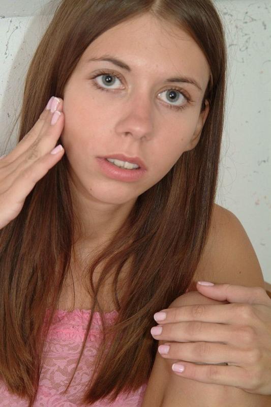 18P Cute teen coed posing in her dorm room