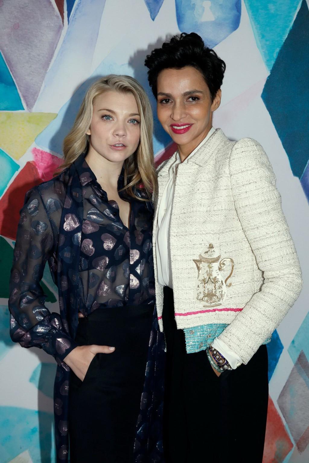 16P Natalie Dormer see through to bra in Paris