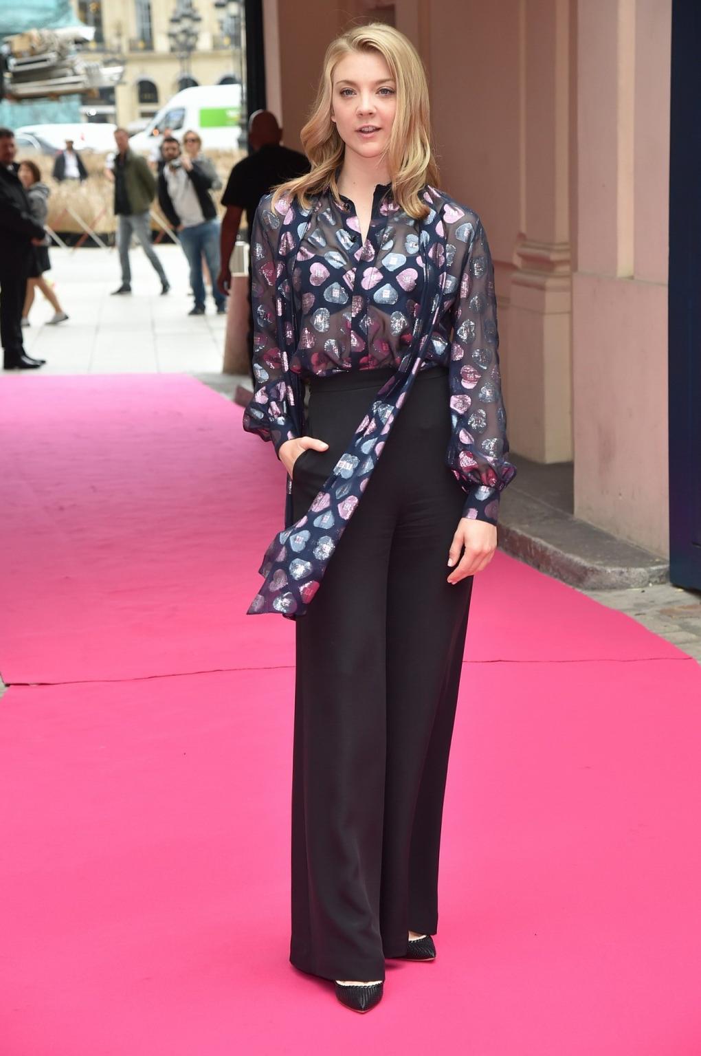 16P Natalie Dormer see through to bra in Paris