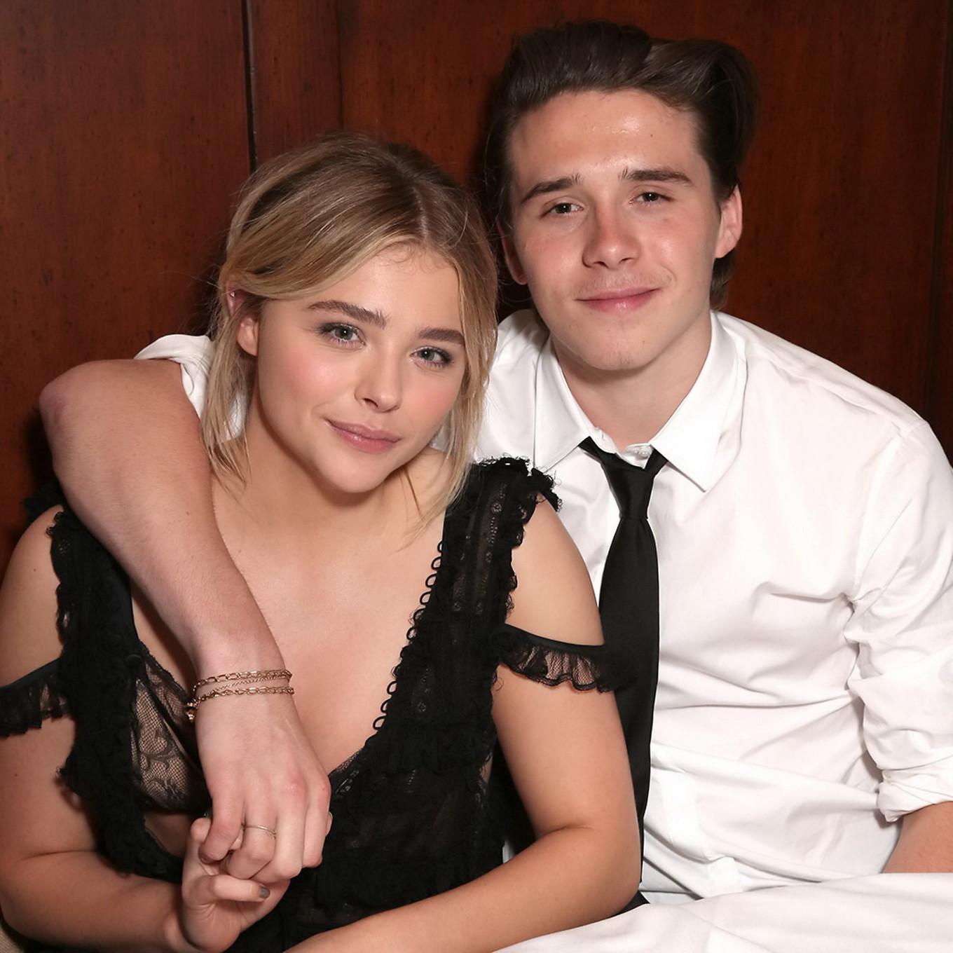 16P Chloe Moretz in a transparent mini dress and sheer bra