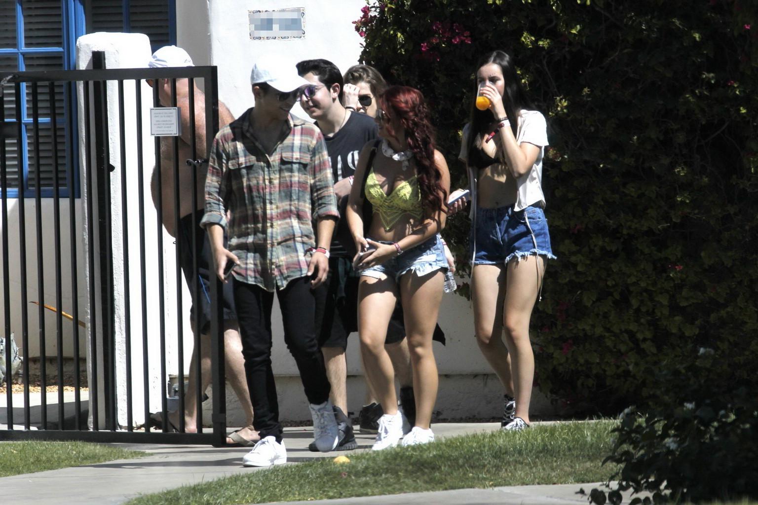 16P Ariel Winter busty and leggy in bra and cutoffs