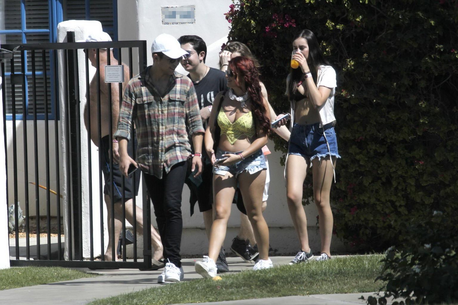 16P Ariel Winter busty and leggy in bra and cutoffs