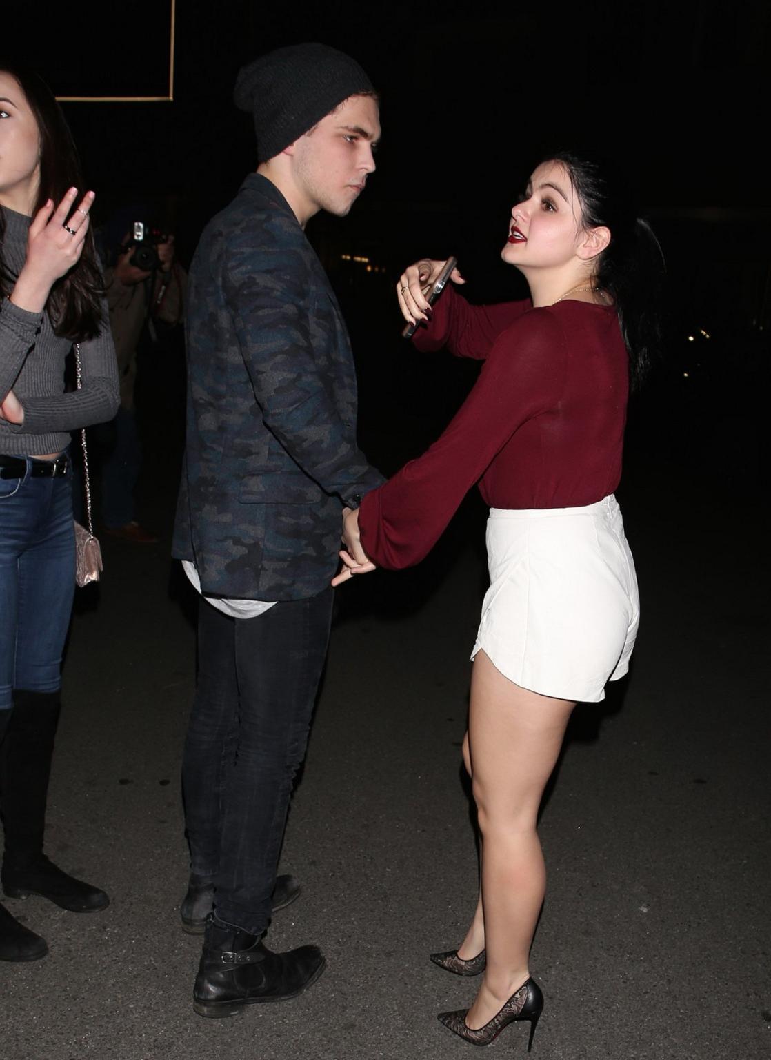 16P Ariel Winter busty flashing her sheer bra and nice legs