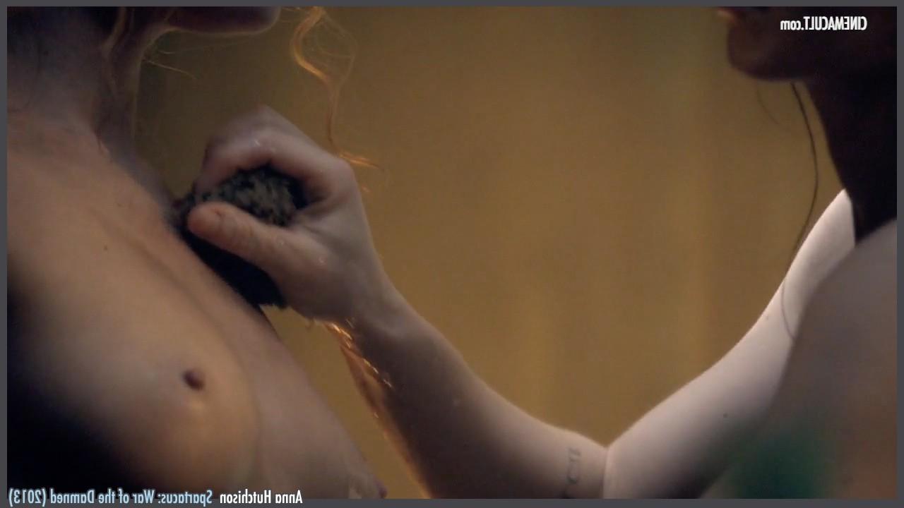16P Anna Hutchison bath and sex scene from Spartacus