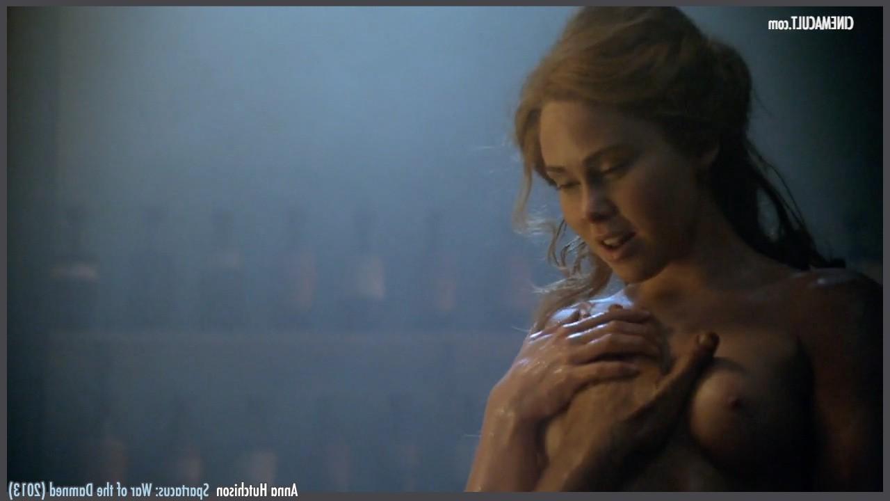 16P Anna Hutchison bath and sex scene from Spartacus