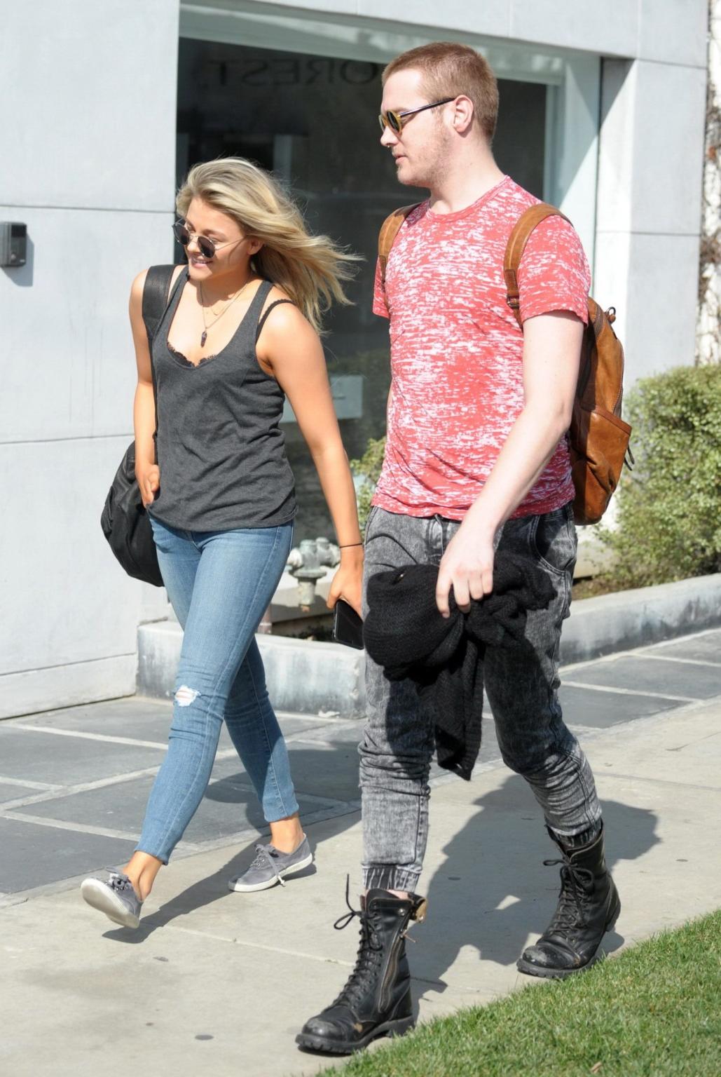 16P Chloe Moretz bra peek out in West Hollywood