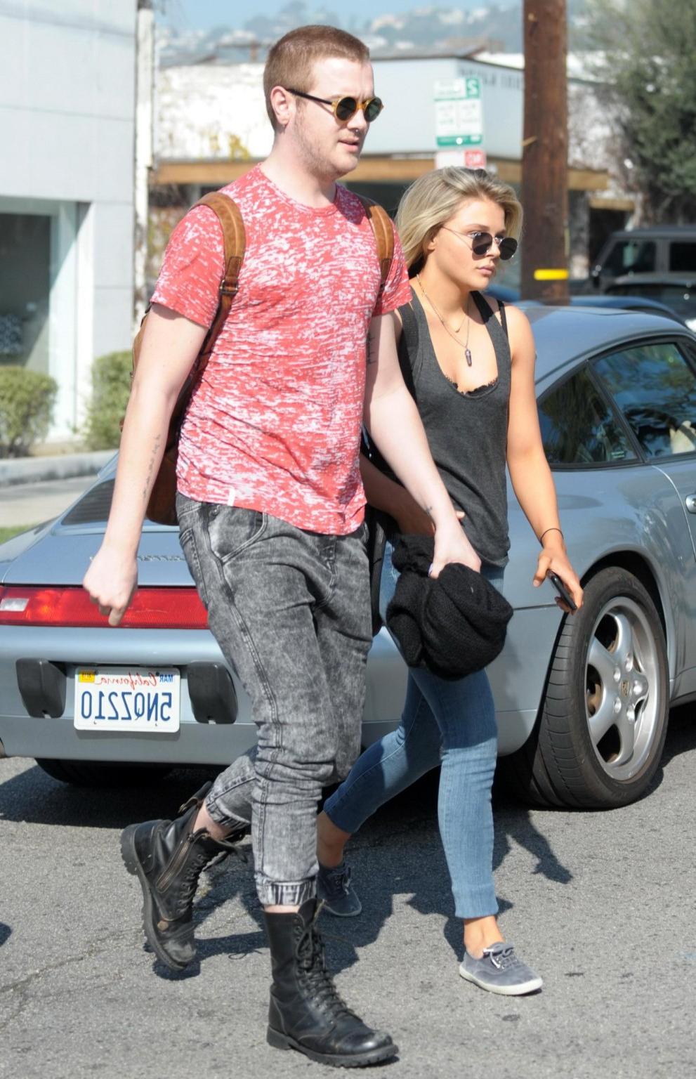 16P Chloe Moretz bra peek out in West Hollywood