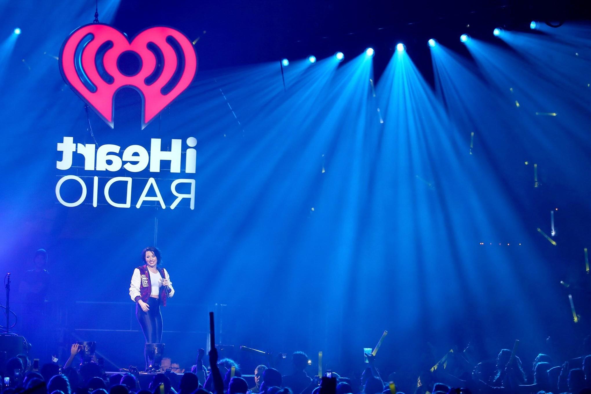16P Demi Lovato see through to bra while performing at 1013 KDWBs Jingle B