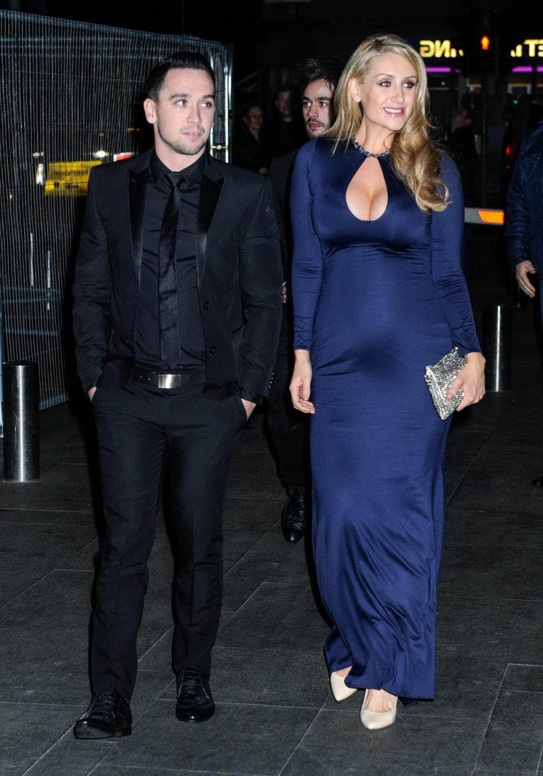 16P Catherine Tyldesley pregnant  busty wearing a tight dress at RTS North West Awar