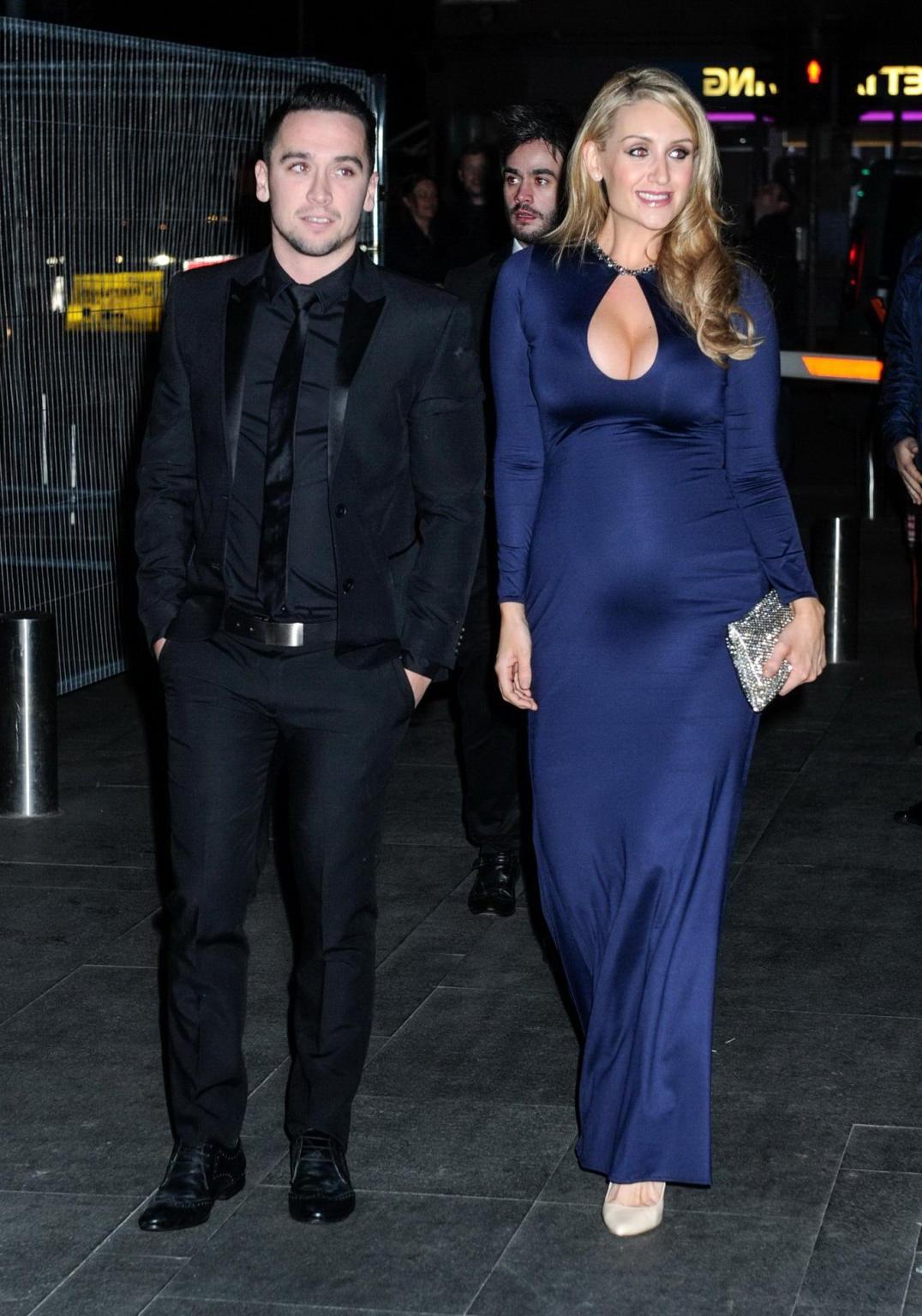 16P Catherine Tyldesley pregnant  busty wearing a tight dress at RTS North West Awar