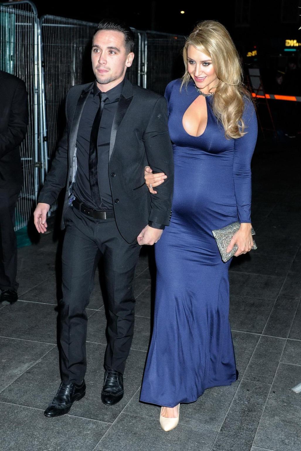 16P Catherine Tyldesley pregnant  busty wearing a tight dress at RTS North West Awar