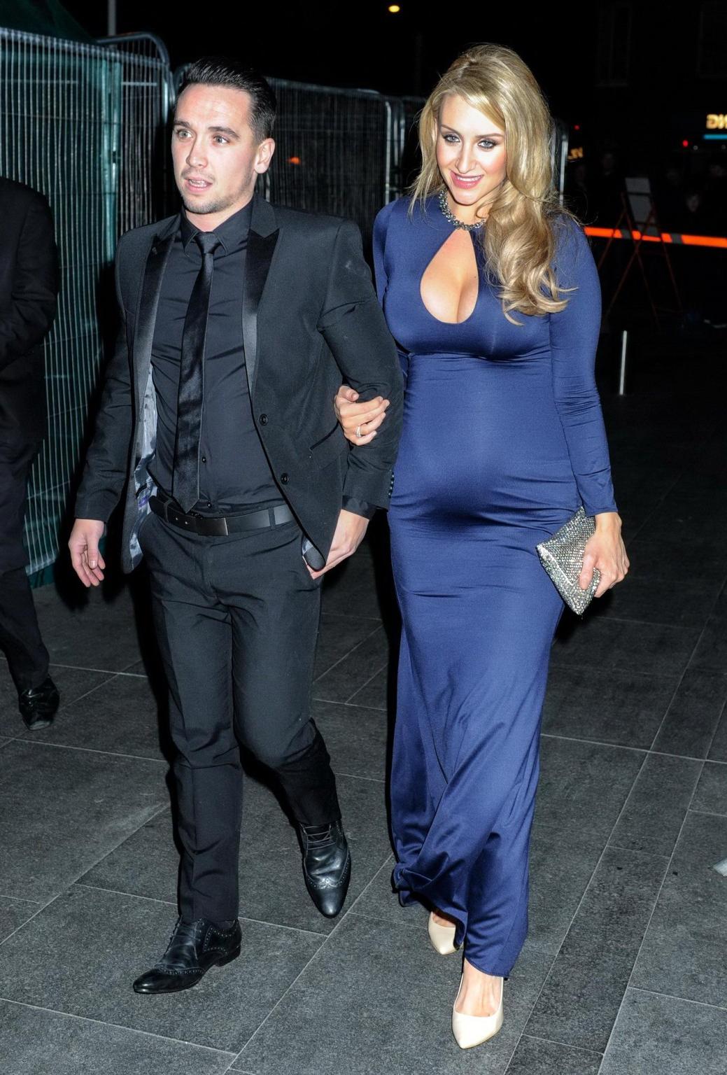 16P Catherine Tyldesley pregnant  busty wearing a tight dress at RTS North West Awar
