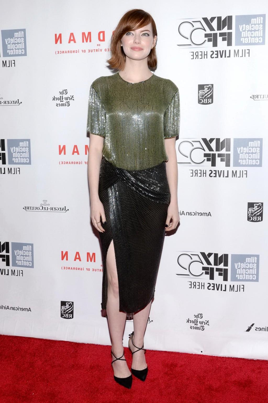 11P Emma Stone see through to bra at the Birdman or The Unexpected Virtue of Ignoran