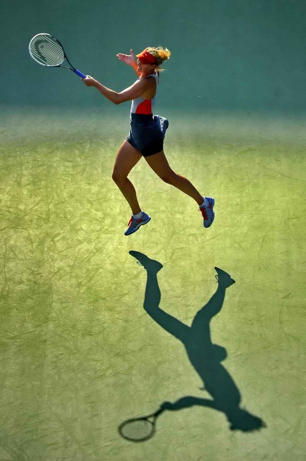16P Maria Sharapova flashing her black panties at the US Open tennis tournament in N