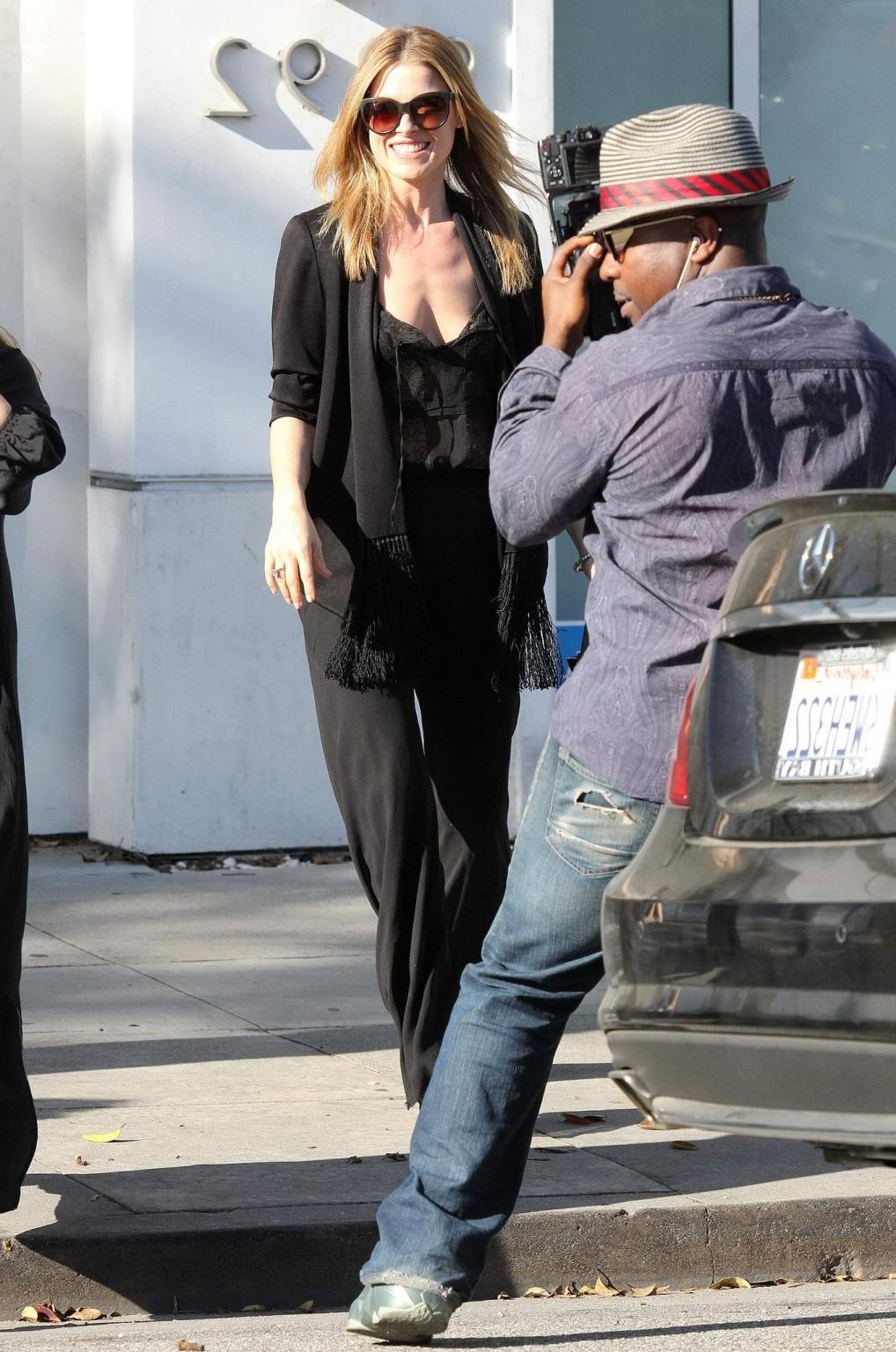 16P Ali Larter see through to bra and thong out in West Hollywood