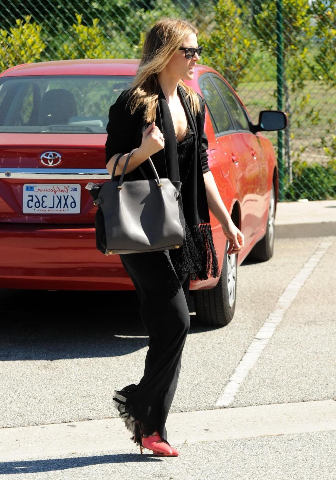16P Ali Larter see through to bra and thong out in West Hollywood