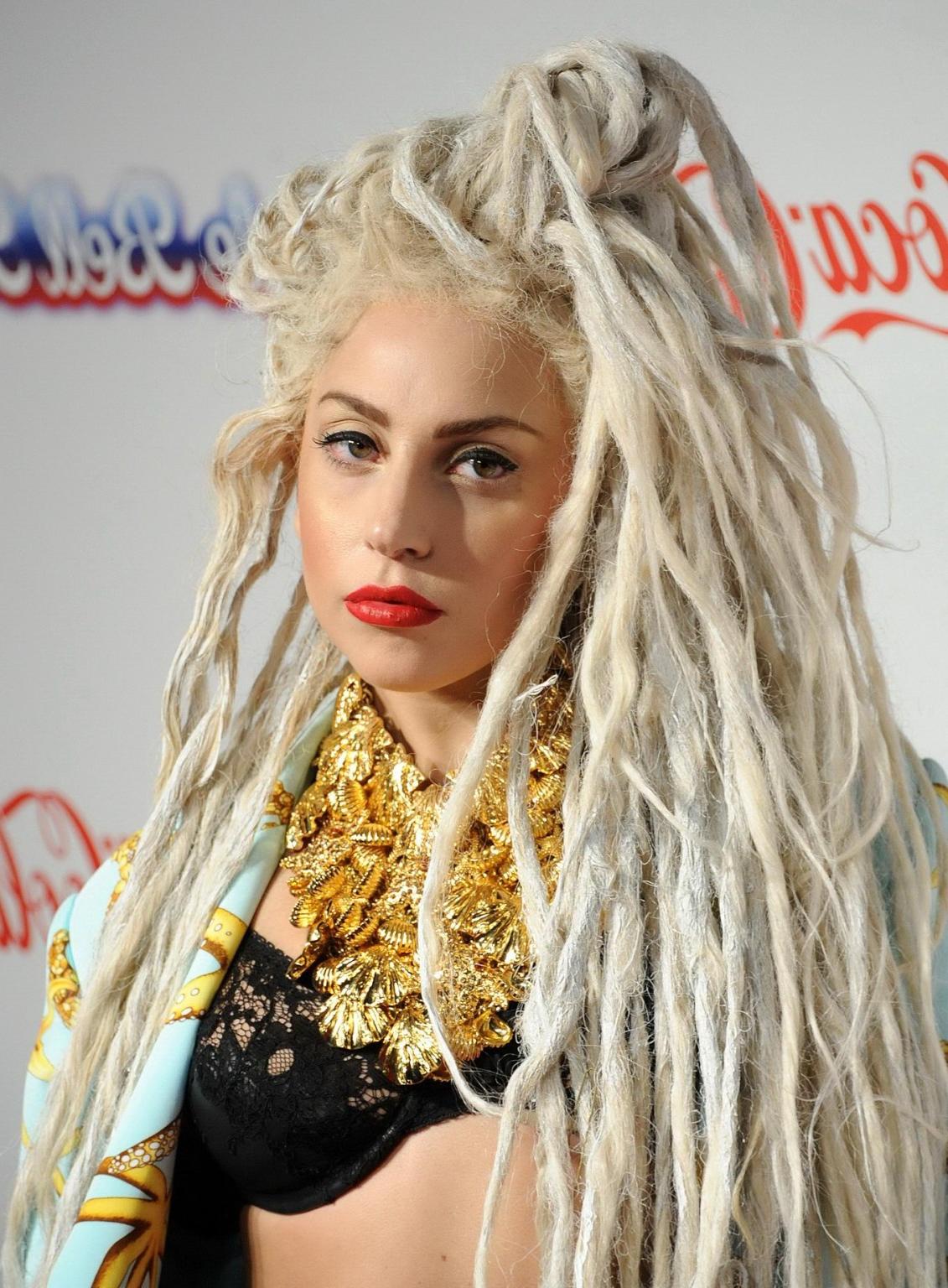 16P Lady Gaga shows off her black bra attending Capital FM Jingle Bell Ball on Day2 