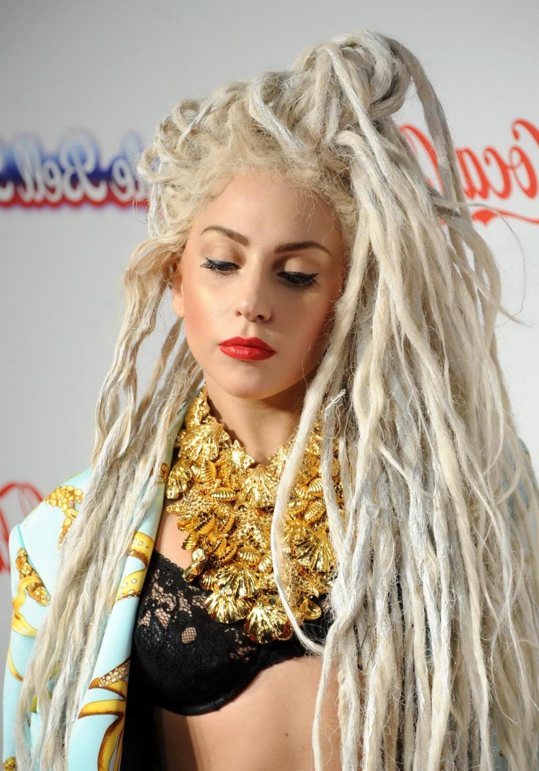 16P Lady Gaga shows off her black bra attending Capital FM Jingle Bell Ball on Day2 
