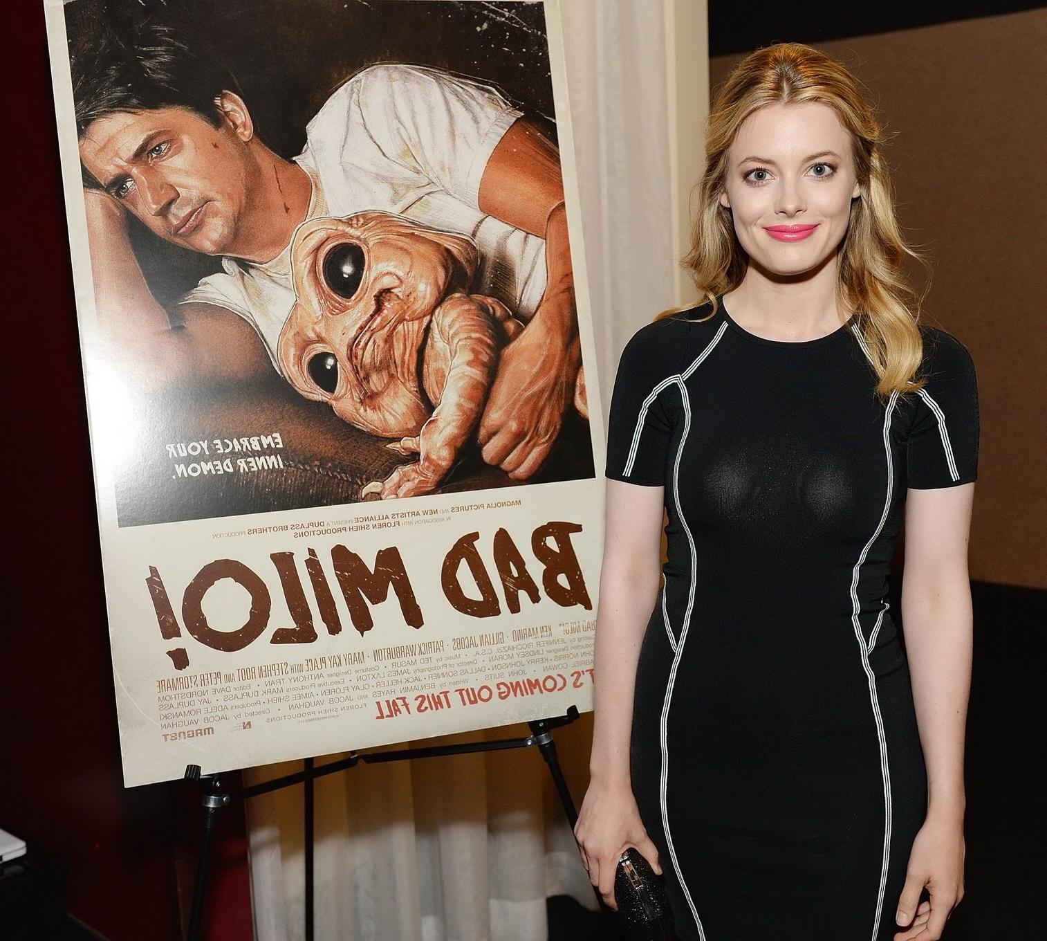 16P Gillian Jacobs see through to bra at the 'Bad Milo' premiere in Hollywood