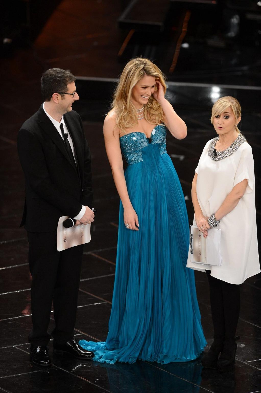 10P Bar Refaeli showing huge cleavage at 63rd Sanremo Song Festival 
