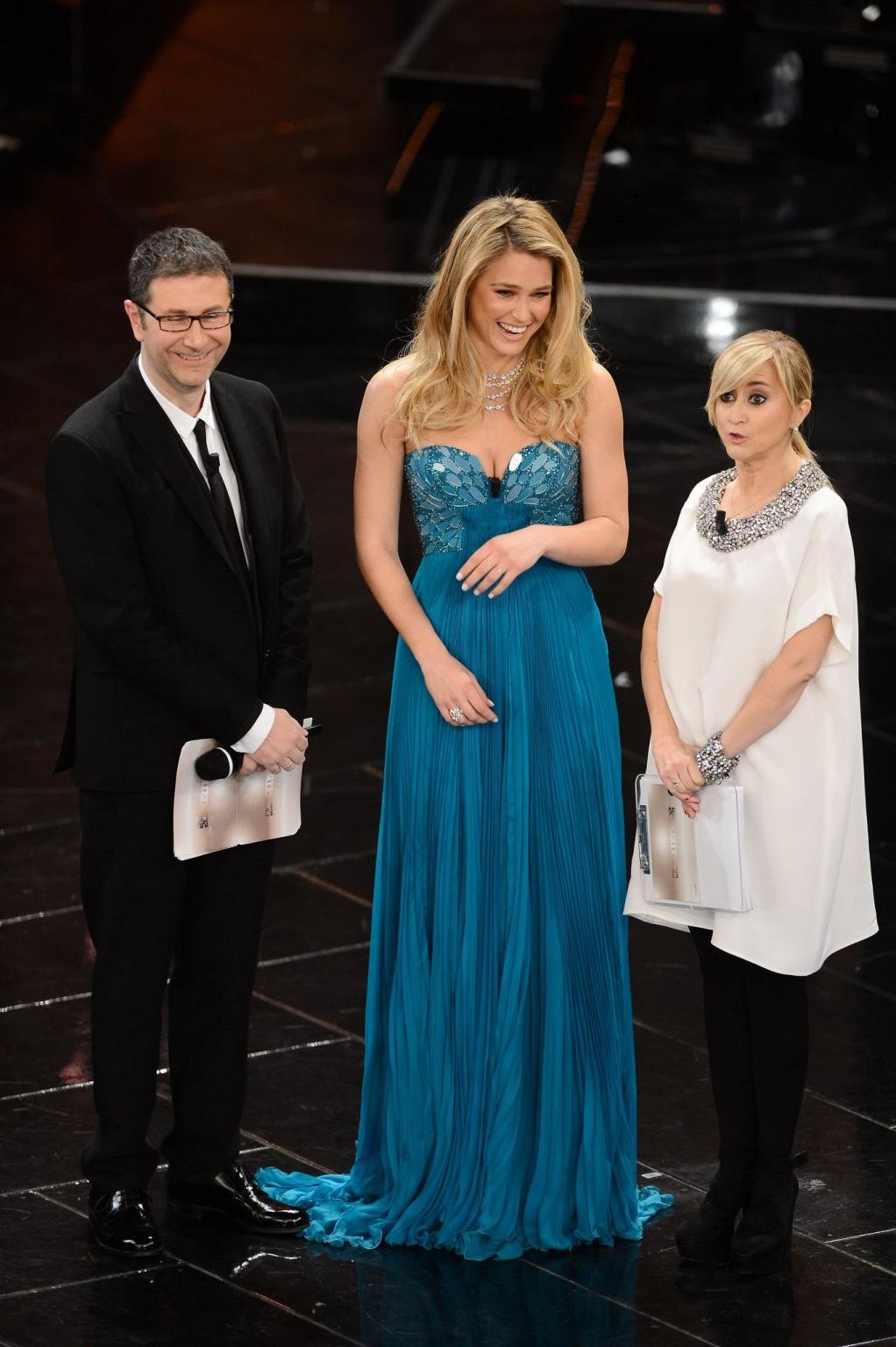 10P Bar Refaeli showing huge cleavage at 63rd Sanremo Song Festival 
