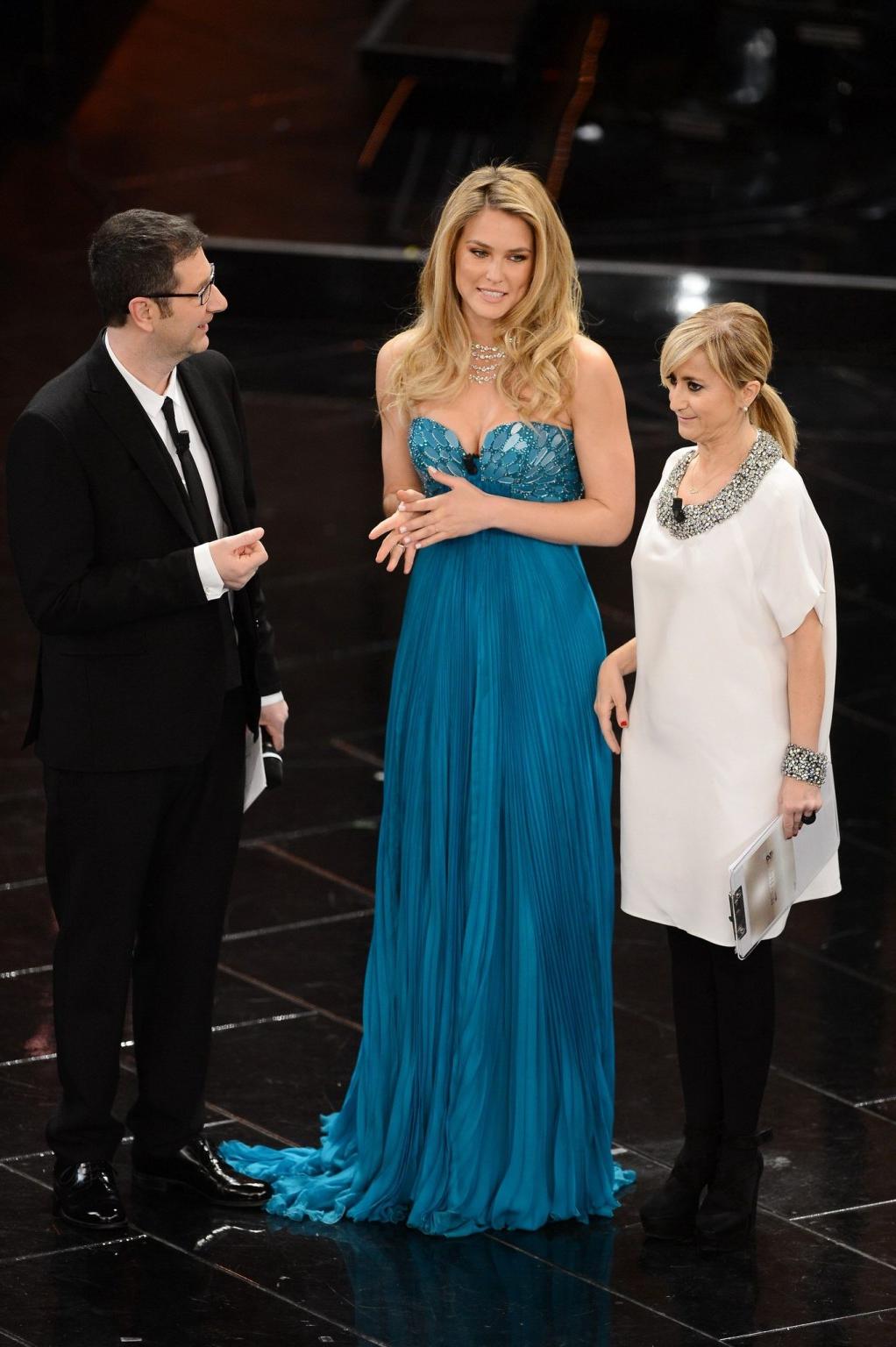 10P Bar Refaeli showing huge cleavage at 63rd Sanremo Song Festival 