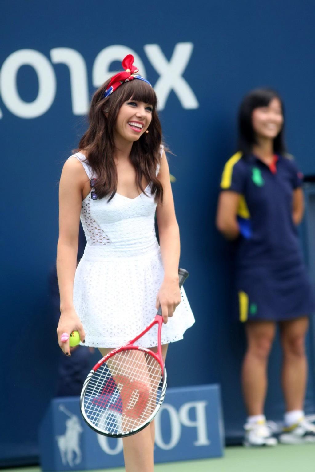 10P Carly Rae Jepsen flashing her Victorian panties at USTA National Tennis Center i