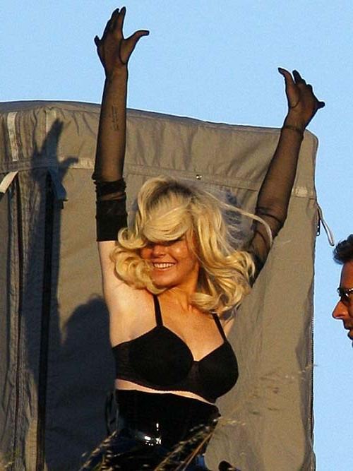 16P Lindsay Lohan exposing her sexy body and huge boobs just in bra