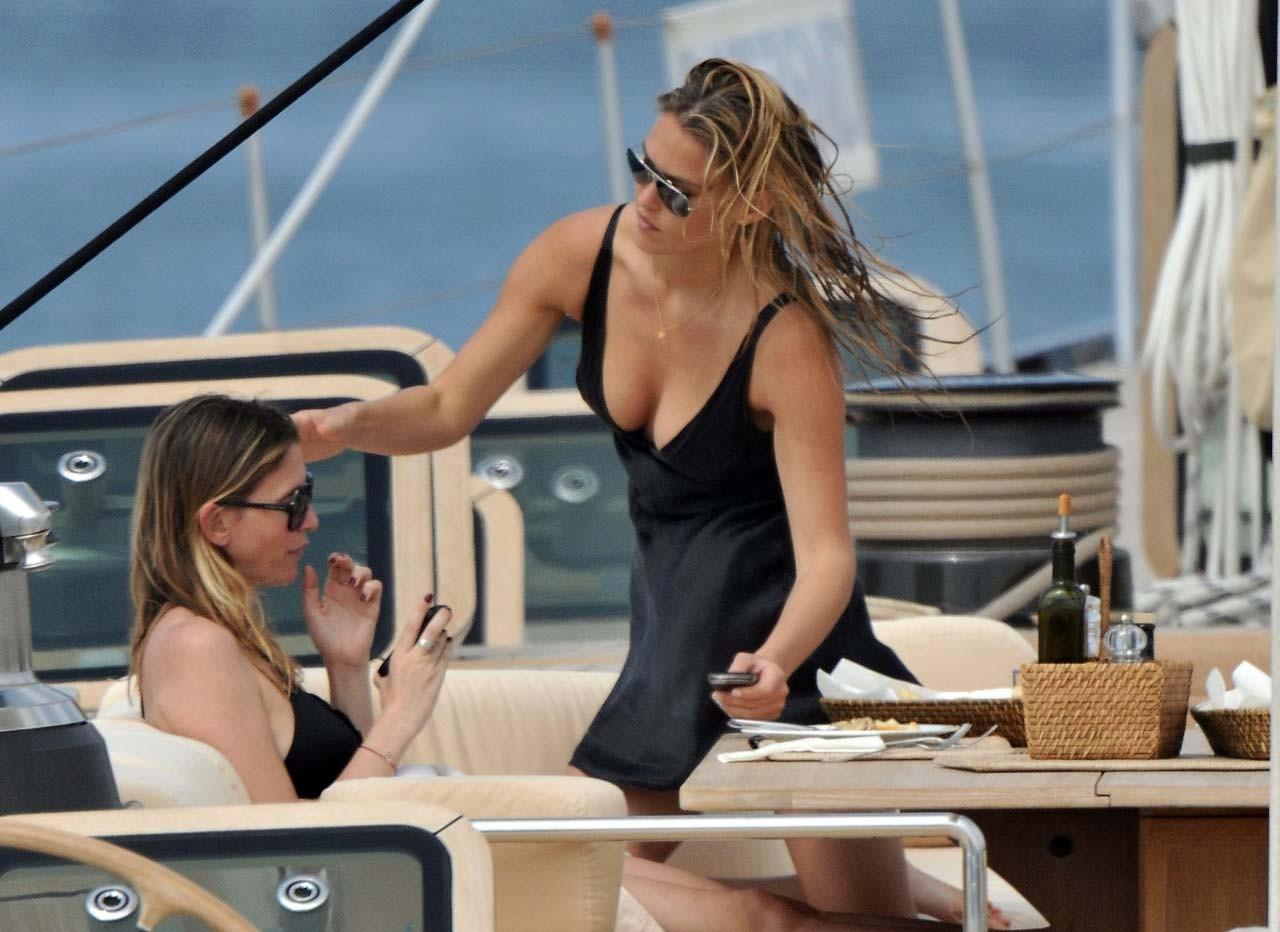 16P Bar Refaeli exposing her great ass and sexy body in bikini on yacht paparazzi pi